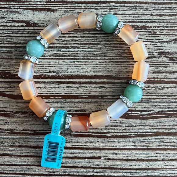 NWT: Alexander Kalifano natural gemstones elastic bracket - Picture 2 of 3